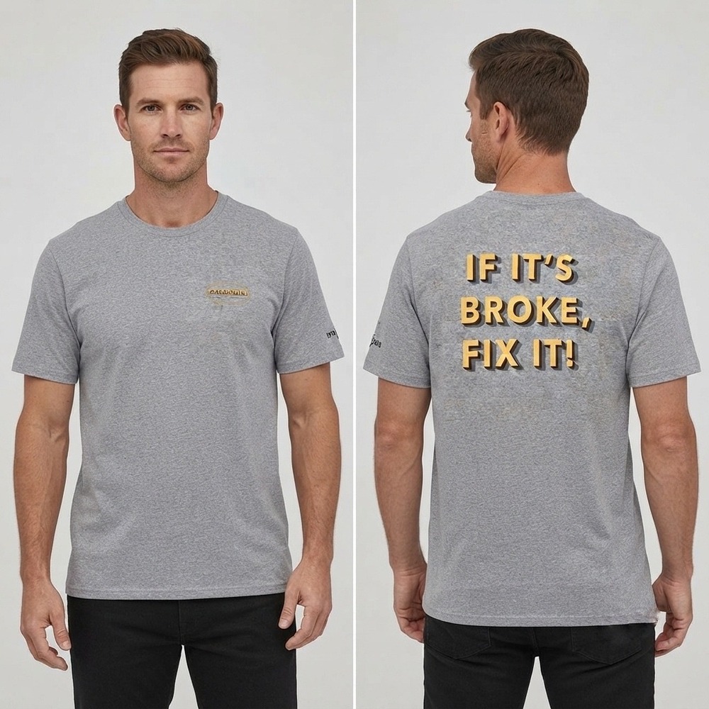 Patagonia Worn Wear T-Shirt Mens Small Gray If It's Broke‎ Fix It Graphic Tee
